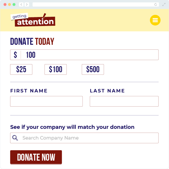 Matching gifts for higher education donation form example
