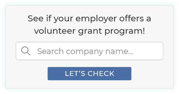Here's an example of a volunteer grant search tool.