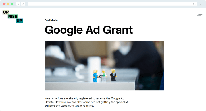 If you're located in the United Kingdom, check out Uprise Up's Google Grants agency.
