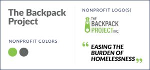 This image shows how The BackPack Project’s nonprofit branding strategy relates to the organization’s overall mission. 