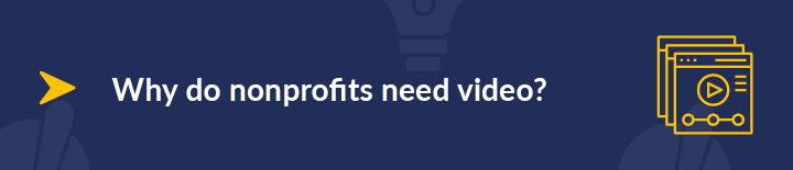 This section discusses the importance of videos for nonprofit marketing.