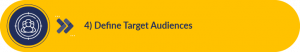 Defining target audiences is the fourth step to creating a nonprofit communications plan.