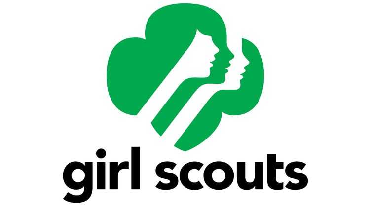 The Girl Scouts logo is simple but stands out.]