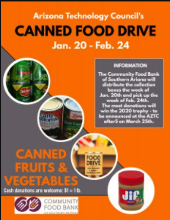 This Community Food Bank of Southern Arizona flyer promotes an in-kind donation drive.