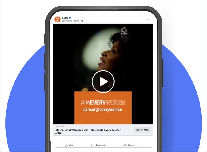 This nonprofit advertising example combines video storytelling with Facebook advertising.