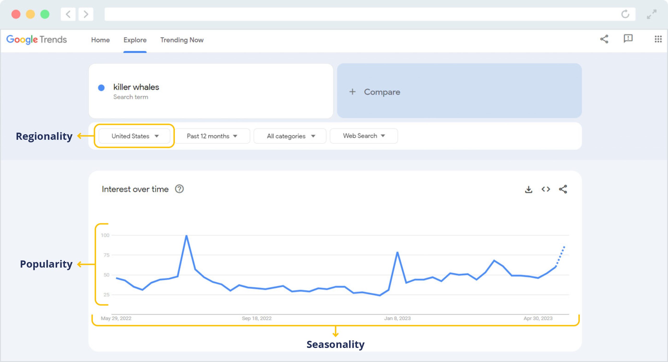 Google Trends gives you insight into trending topics to help you find the right Google Ad Grants keywords.