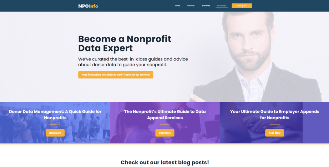 NPOInfo's nonprofit marketing blog features everything you'd need to know about data management for nonprofits.