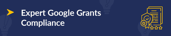 A specialist can help you navigate the Google Ad Grants rules.