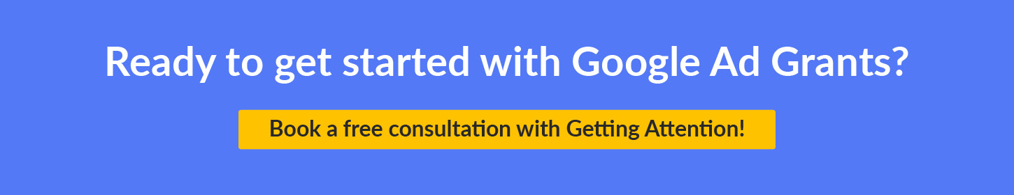 Click through to book a free consultation with Getting Attention for Google Ad Grants for churches.