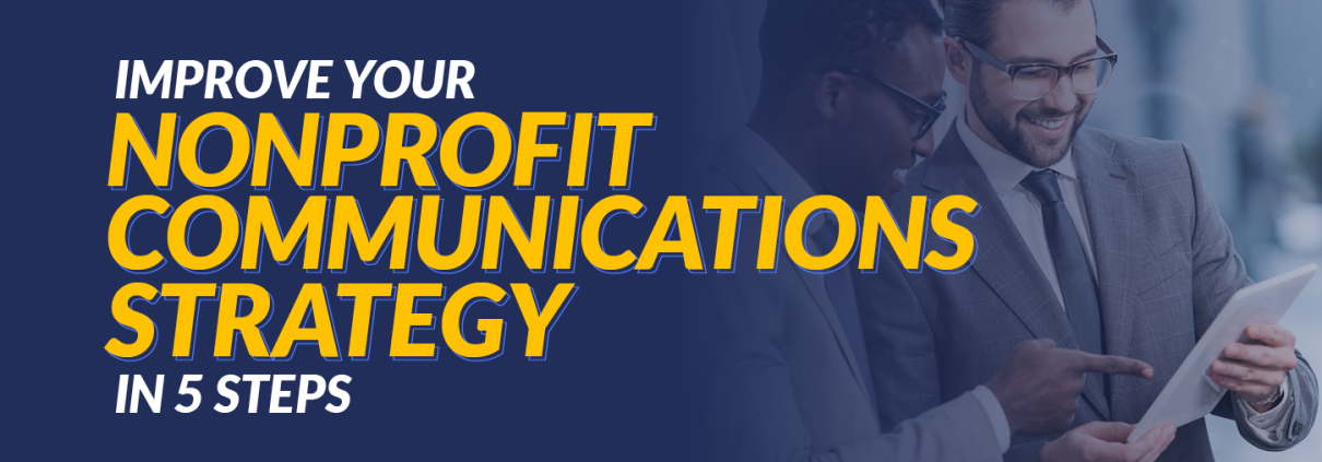 The title of the post, "Improve your nonprofit communications strategy in 5 steps"