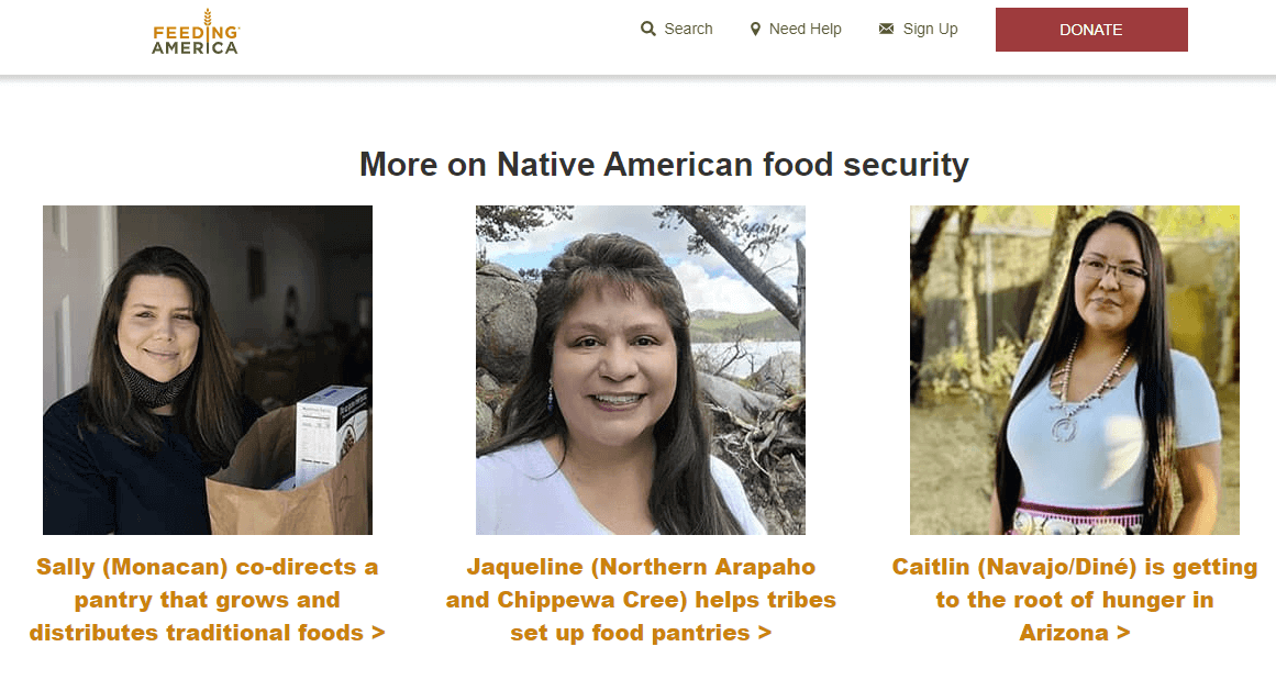 This example from Feeding America shows how prominent organizations use “characters” in their nonprofit storytelling.