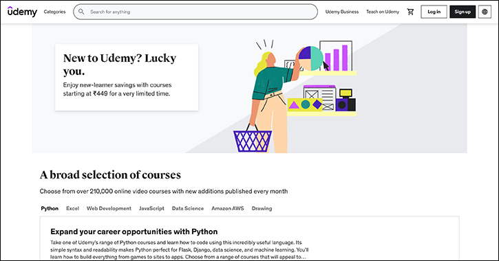 Explore Udemy's course offerings.