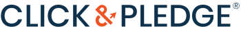 This image shows the logo of Click & Pledge, a top peer-to-peer fundraising software solution.