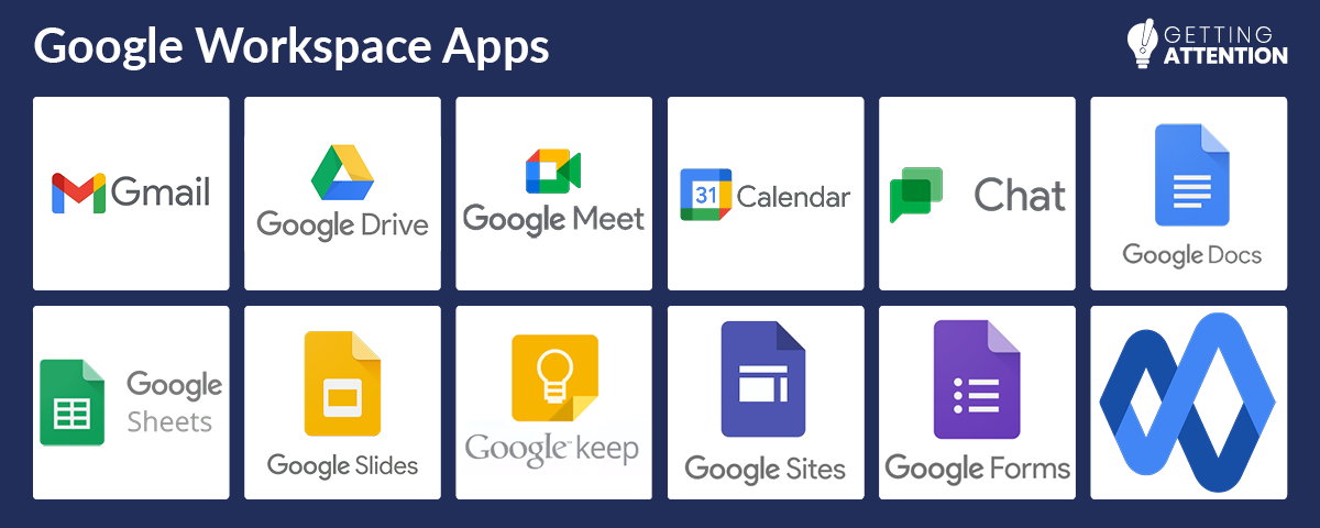 This image shows the apps you get access to when you use Google Workspace for your nonprofit.