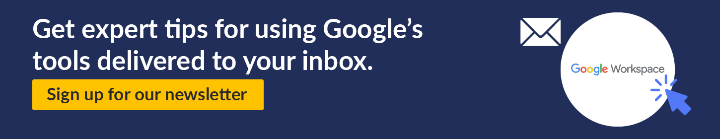 Click to sign up for Getting Attention’s newsletter to learn more about using Google Workspace for Nonprofits.