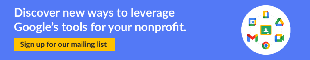 GOOGLE WORKSPACE FOR NONPROFITS HELP visual data 6