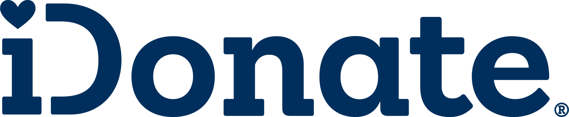 This image shows the logo of iDonate, a top peer-to-peer fundraising software solution.