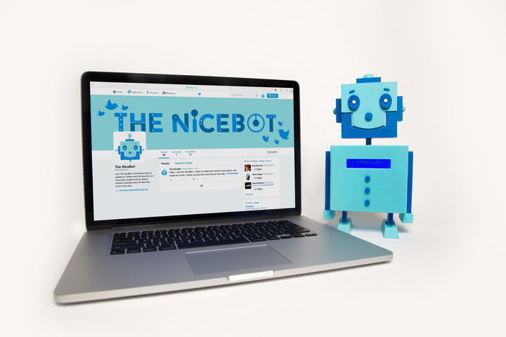 The NiceBot is a great nonprofit advertising example for organizations that want to leverage innovative technology.