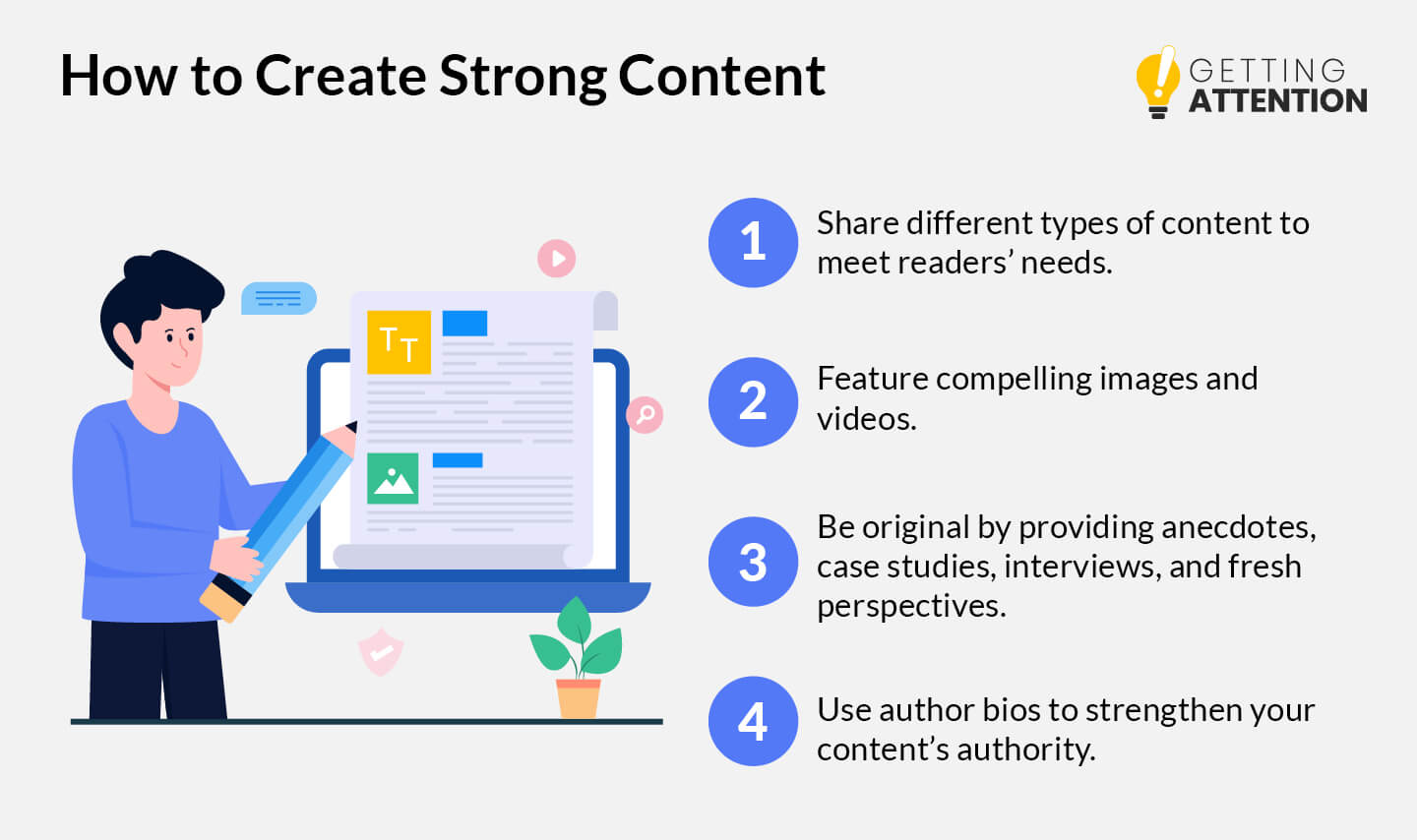 These are best practices for creating strong SEO content for your nonprofit, written below