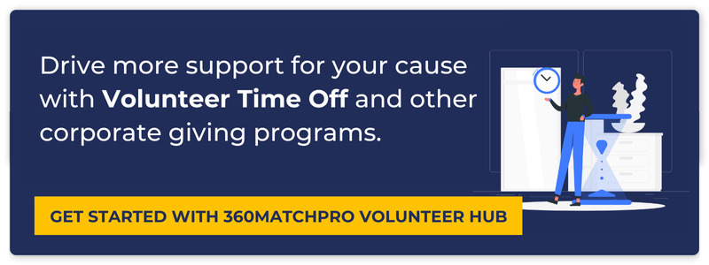 Drive volunteer time off with 360MatchPro Volunteer Hub