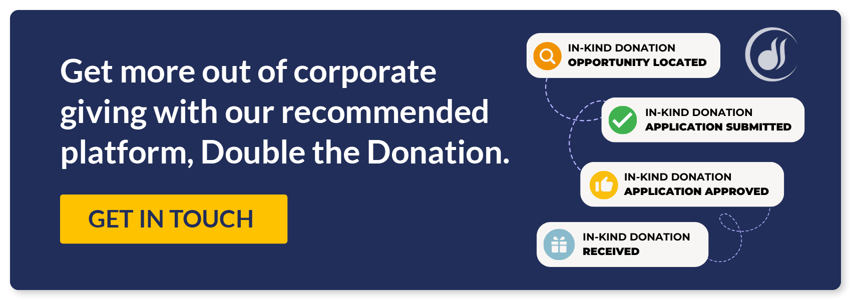 Make the most of in-kind donations for nonprofits and other forms of corporate giving with Double the Donation.