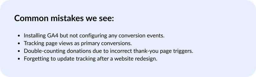 Common mistakes our team sees when installing Google Analytics