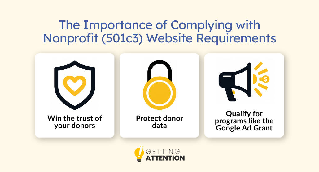 Three important reasons why nonprofits should comply with website requirements.