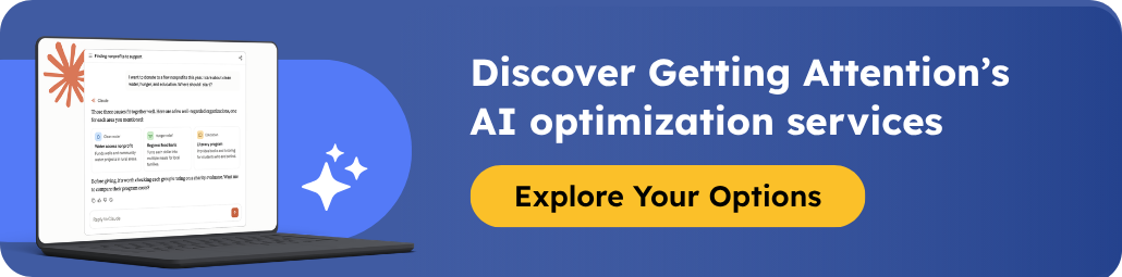 Discover Getting Attention’s AI optimization services. Explore Your Options